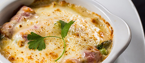 アスパラベーコングラタン