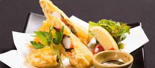 海老の湯葉巻き天ぷら